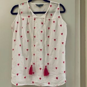 The Royal Standard White & Pink Tulip Top